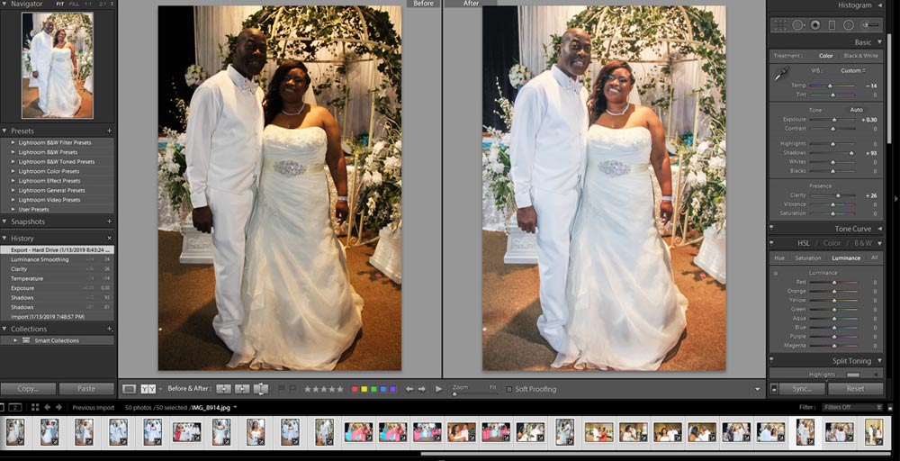 wedding photo editing service