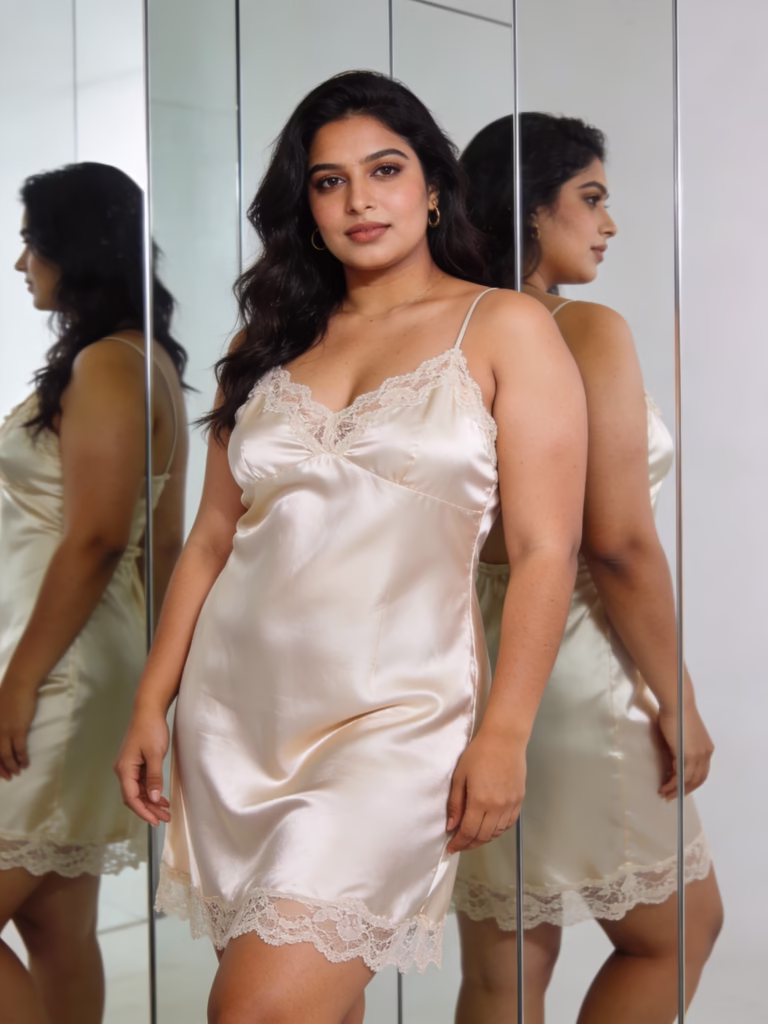 plus-size-boudoir-sheer-robe Plus size boudoir sheer robe creating a soft and elegant boudoir look
