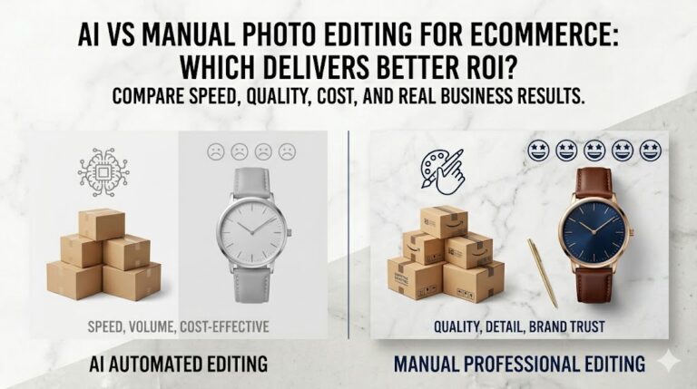 AI vs Manual Photo Editing for Ecommerce Which Delivers Better ROI